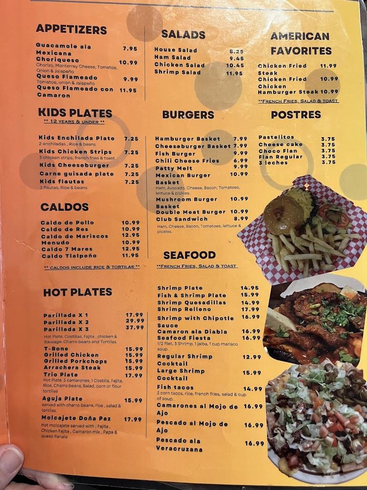 Doña Paz Mexican Restaurant Menu image 1